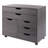Comacho 3-section Multi-storage Mobile Cabinet, Charcoal