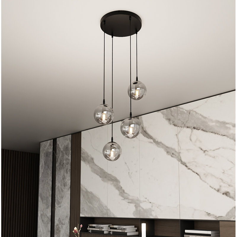 Cadesha 4 - Light Black Cluster Pendant, Graphite