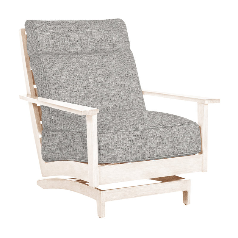Kennebunkport Patio Lounge Chair with Cushions, Oyster, Welt + Standard fill, Tweed Toffee