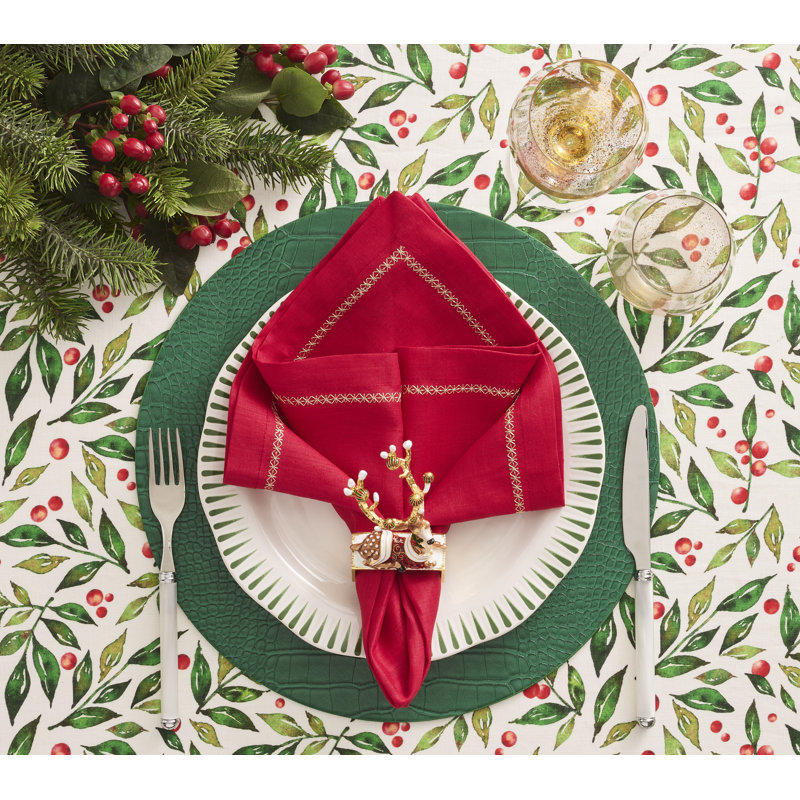 Blitzen Napkin Rings in a Gift Box