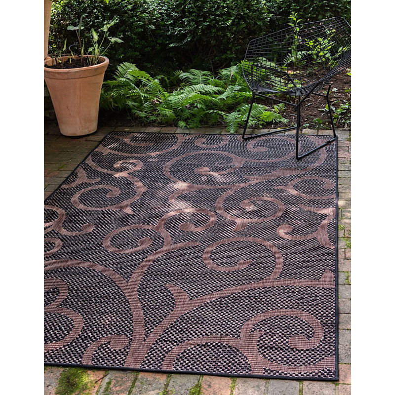 Tapis de véranda d'extérieur couleur cacao, Rectangle 8 p x 11 pi 4 po