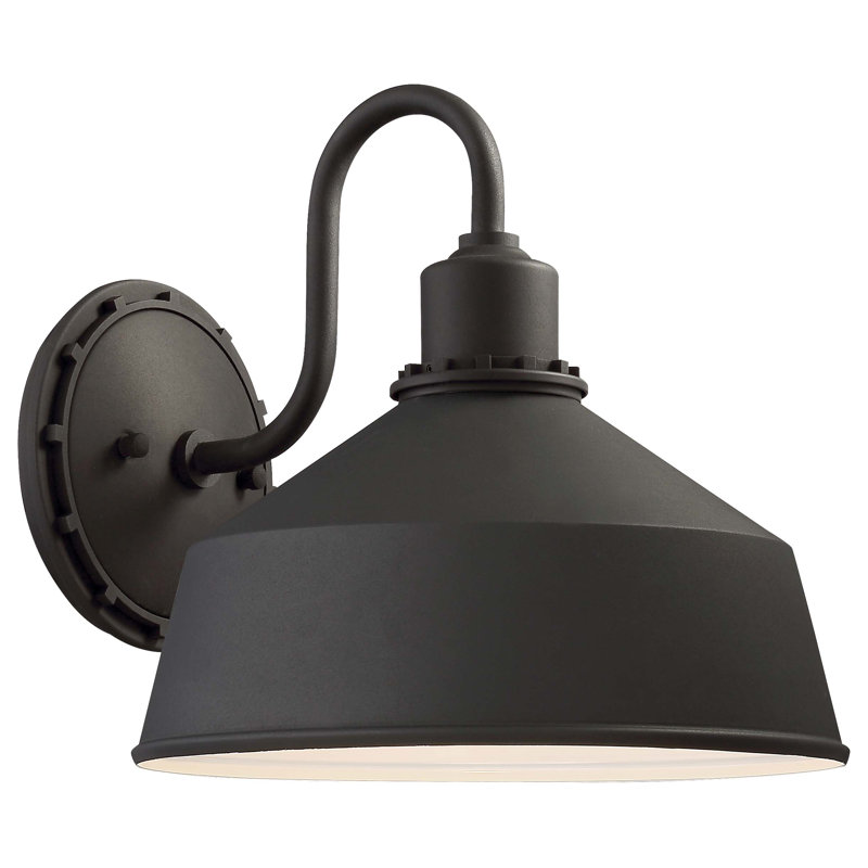 Luminaire de grange d'extérieur à 1 ampoule H 9,75 po Julia, H 9,75 po x l 10 po x p 11,5 po, Noir