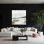 «Coastal Serenity Under Grey Skies», art mural côtier-2020145957