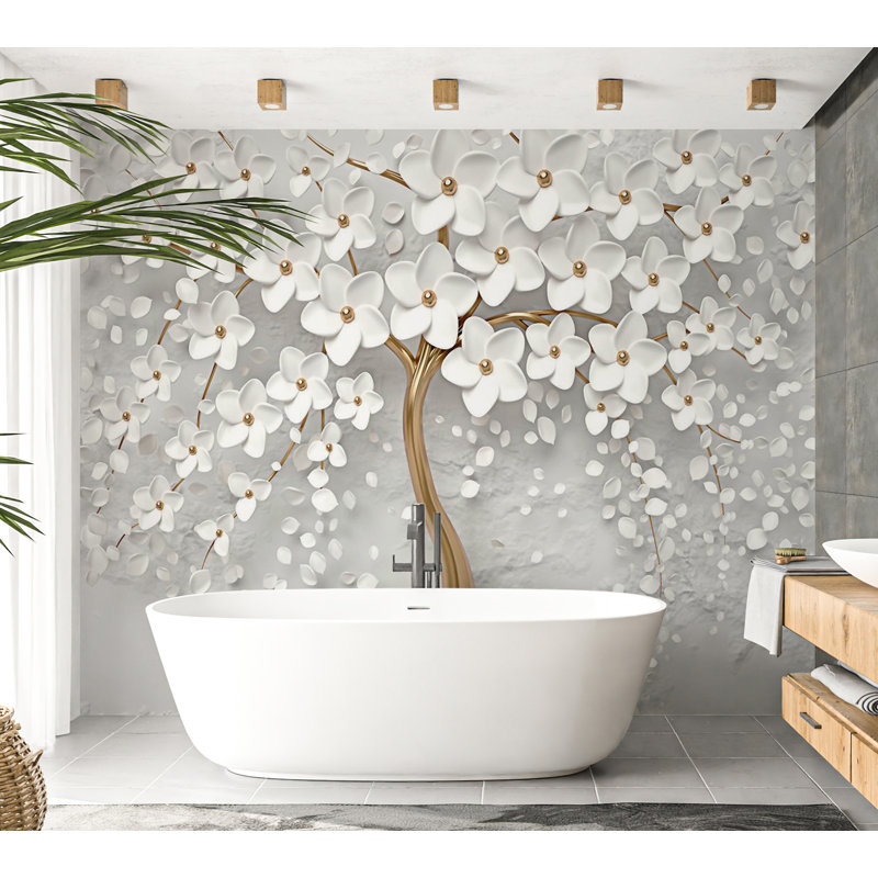 Murale lisse, 124" L x 177" W, Traditional Unpasted