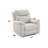 Beige Polished Microfiber Power Motion Recliner With Lift, Heating & Massage Chair-1388611011