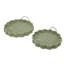 Ensemble de 2 plateaux de service ronds en osier 4,5 po