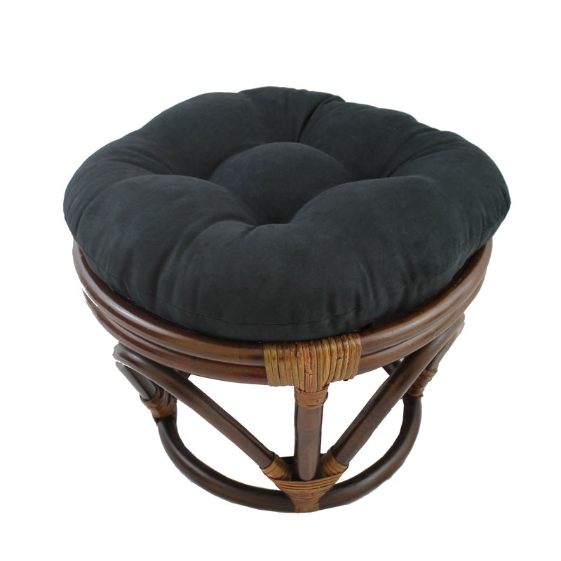 Wethington Upholstered Ottoman, Black