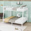 Full XL Over Queen Metal Bunk Bed with Ladders