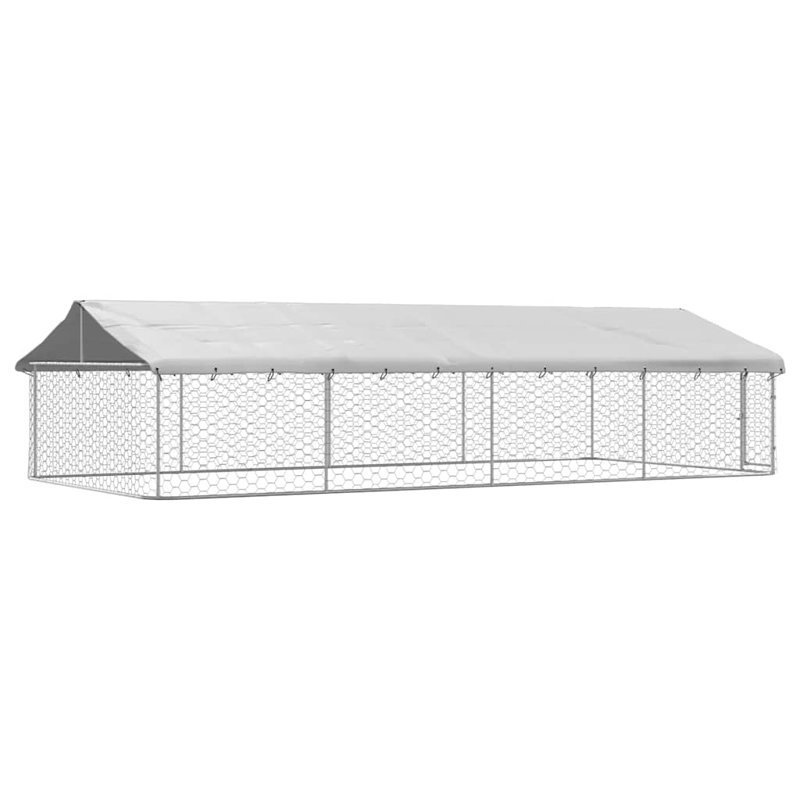 59.1'' H Galvanized Steel Yard Kennel With Door