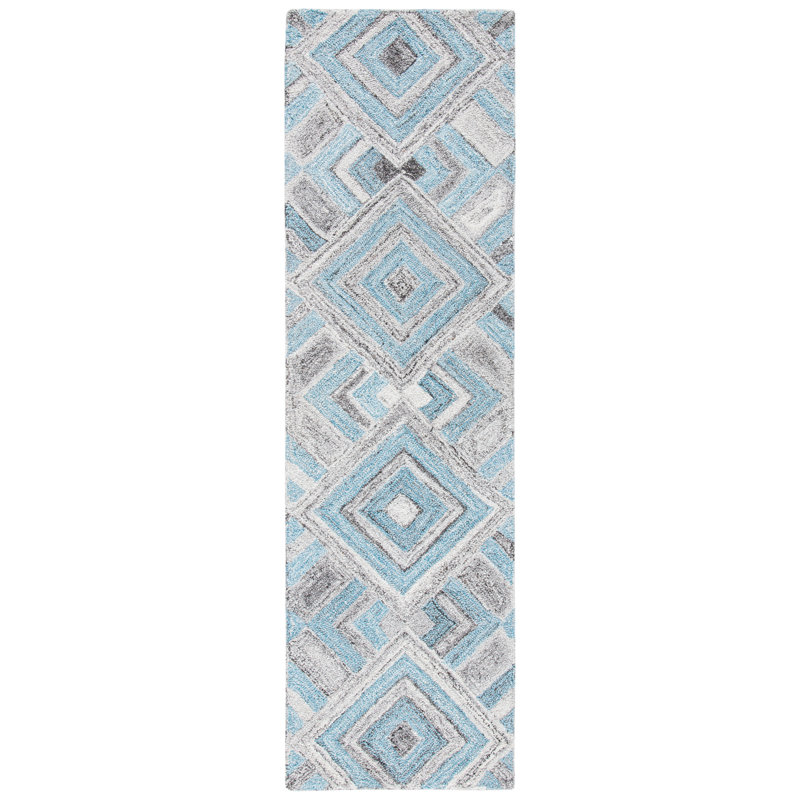 Glencoe Hand Tufted Performance Geometric Rug, Runner 2'3" x 8'