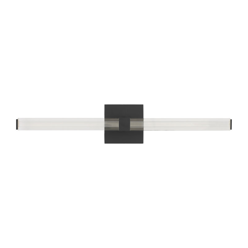 Reiya Square 1 - Light LED Vanity Light, 4.5" H x 24" W x 2.8" D, Nightshade Black