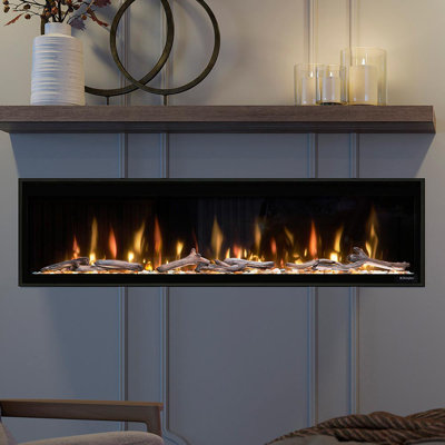 Ignite Evolve Dimplex Black Recessed Wall Mounted Electric Fireplace with BTU 8530