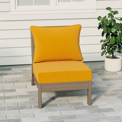Deep Seating Armless Chair With Cushions