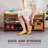 Solid Wood Shoe Storage Bench with Cushion-666314443