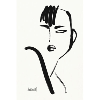Brush Portrait I by Anne Tavoletti - Wrapped Canvas Print