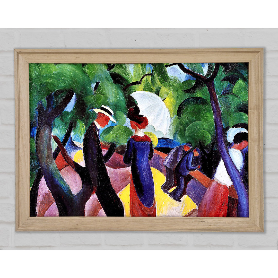 August Macke Promenade - Einzelner Bilderrahmen Kunstdrucke