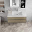 Meuble-lavabo flottant avec lavabo, meuble-lavabo mural moderne avec lavabo en résine et tiroirs à fermeture en douceur-1447237749