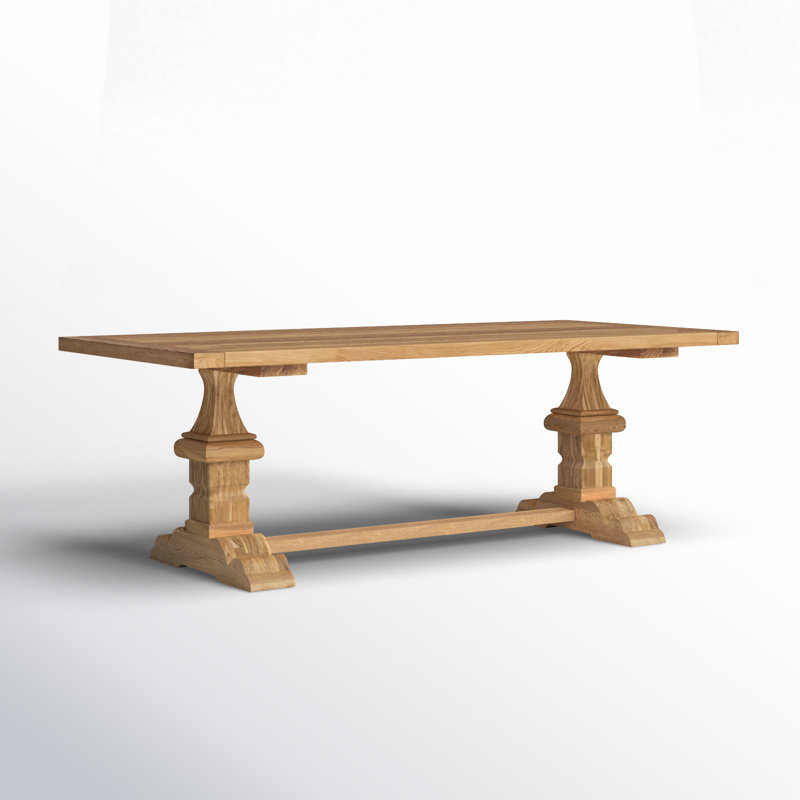 Kinzer 86.6'' Teak Outdoor Dining Table