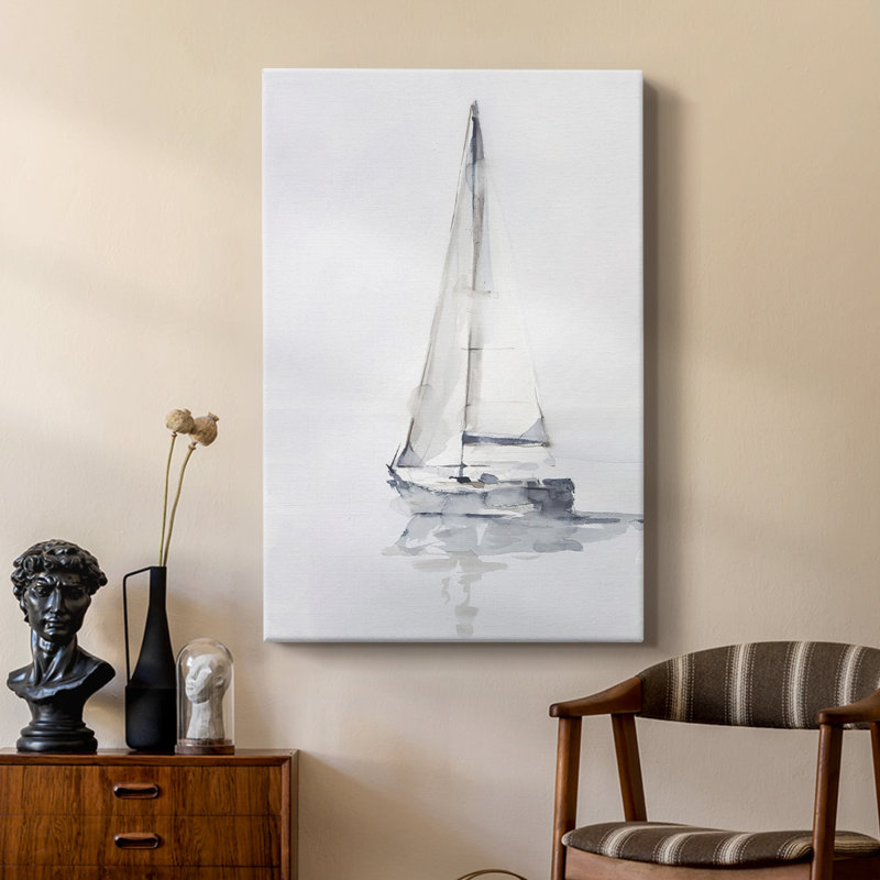 Misty Harbour I -Custom Wrapped Gallery Cavas, 18" H x 12" W