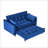 Modern Velvet Loveseat Futon Sofa with Reclining Backrest, Toss Pillows, Pockets, and Convertible Sleeper Function for Living Room-935130569