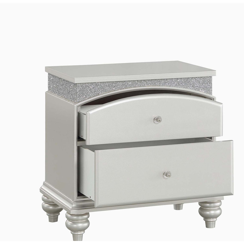 Maverick Platinum Finish Night Stand