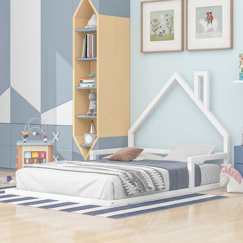 Kids Platform, White, Twin