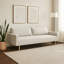 Canapé Remy, boucle blanc cassé, siège de style banc avec accoudoirs, 83 po