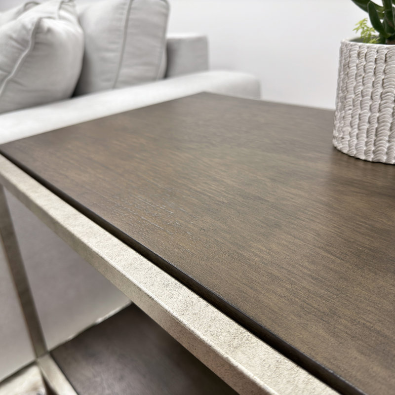 Table de bout en bois avec tablette Padena, H 24 po x l 25 po x P 16 po