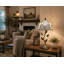 Lampe de table Anainah Tiffany en verre teinté blanc de style baroque et ampoule à DEL lavande H 20 po x l 10 po x P 10 po