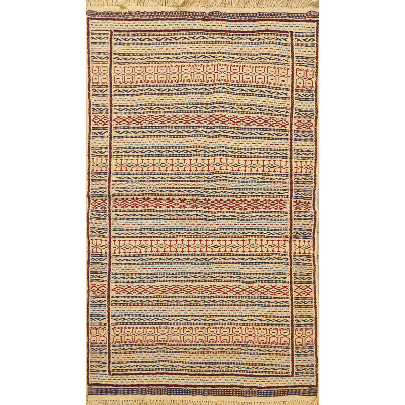 Tapis géométrique kilim 3 x 5