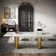 Myrasol 9 - Piece Dining Table Set With 94.48'' Extendable Sintered Stone Dining Table with 8 Fabric Chairs Dining For 8-10