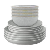 Denby Elements 12 Piece Coupe Dinnerware Set, Service for 4