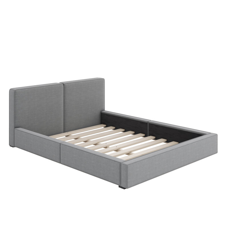 Grand lit tapissier Ramet, Gris