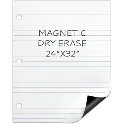 Scribbledo 24” X 30” Giant Magnetic Notebook Paper For Classroom Elementary Classroom Must Haves For Teachers Elementary Dry Erase Magnetic Lined Paper For Whiteboard Notes Lists And Handwriting
