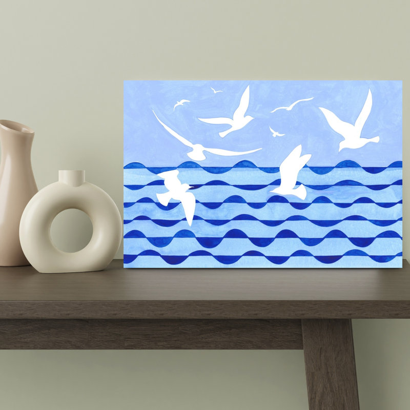 Seagulls In Flight by Isabelle Brent - Wrapped Canvas Print, 30.48 cm H x 45.72 cm W