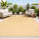 Chevron Modern Concentric Squares Orange/Cream Indoor/Outdoor Rug