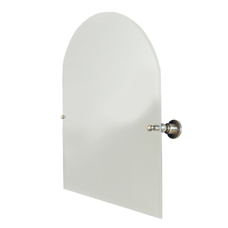 Miroir supérieur arqué 21 "x 26" lera, Laiton antique