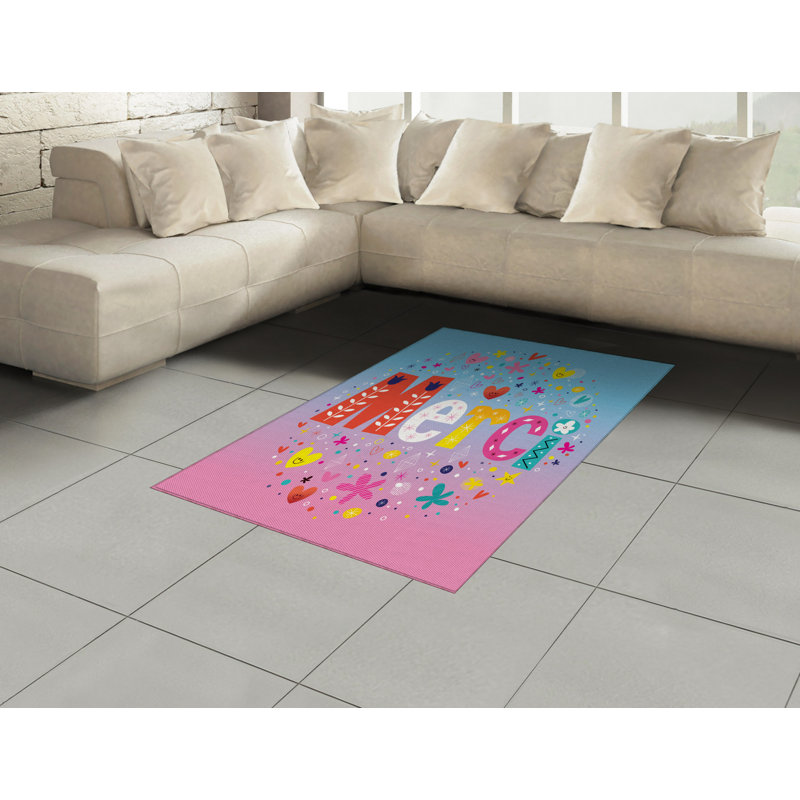 Paris High Density Long Fiber Poly Threads Decorative Area Rug Carpet, Rectangle 4' x 5'8"