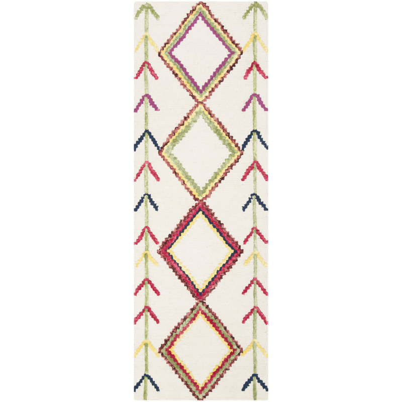 Derose Hand Tufted Wool Southwestern Rug, Runner 2'3" x 7'