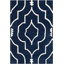 Tapis bleu foncé / ivoire en laine touffeté à la main Carolene-19273661