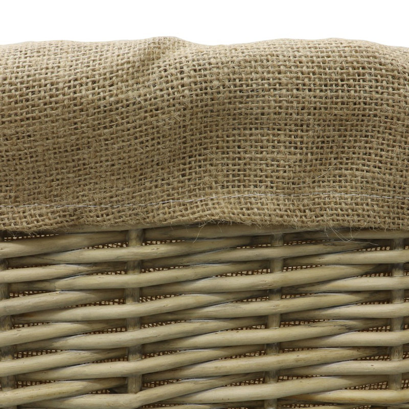 Hand Woven Wicker Laundry Basket with Handles