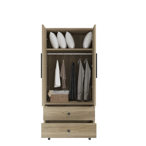 Wade Logan® Ranck Manufactured Wood Armoire & Reviews | Wayfair