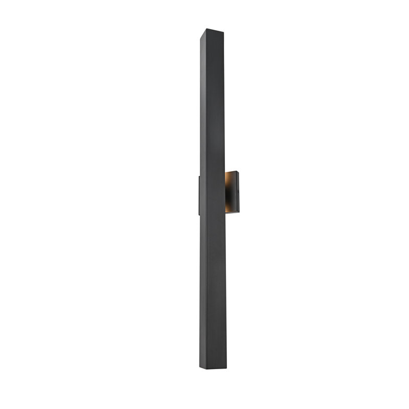 Farley 4.5 inch Outdoor Wall Sconce in Black, 38" H x 4.5" W x 3.5" D