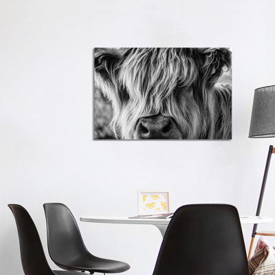 Une vache à poils très longs à travers ses cheveux par Charlietyack - Toile tendue avec châssis sur toile tendue