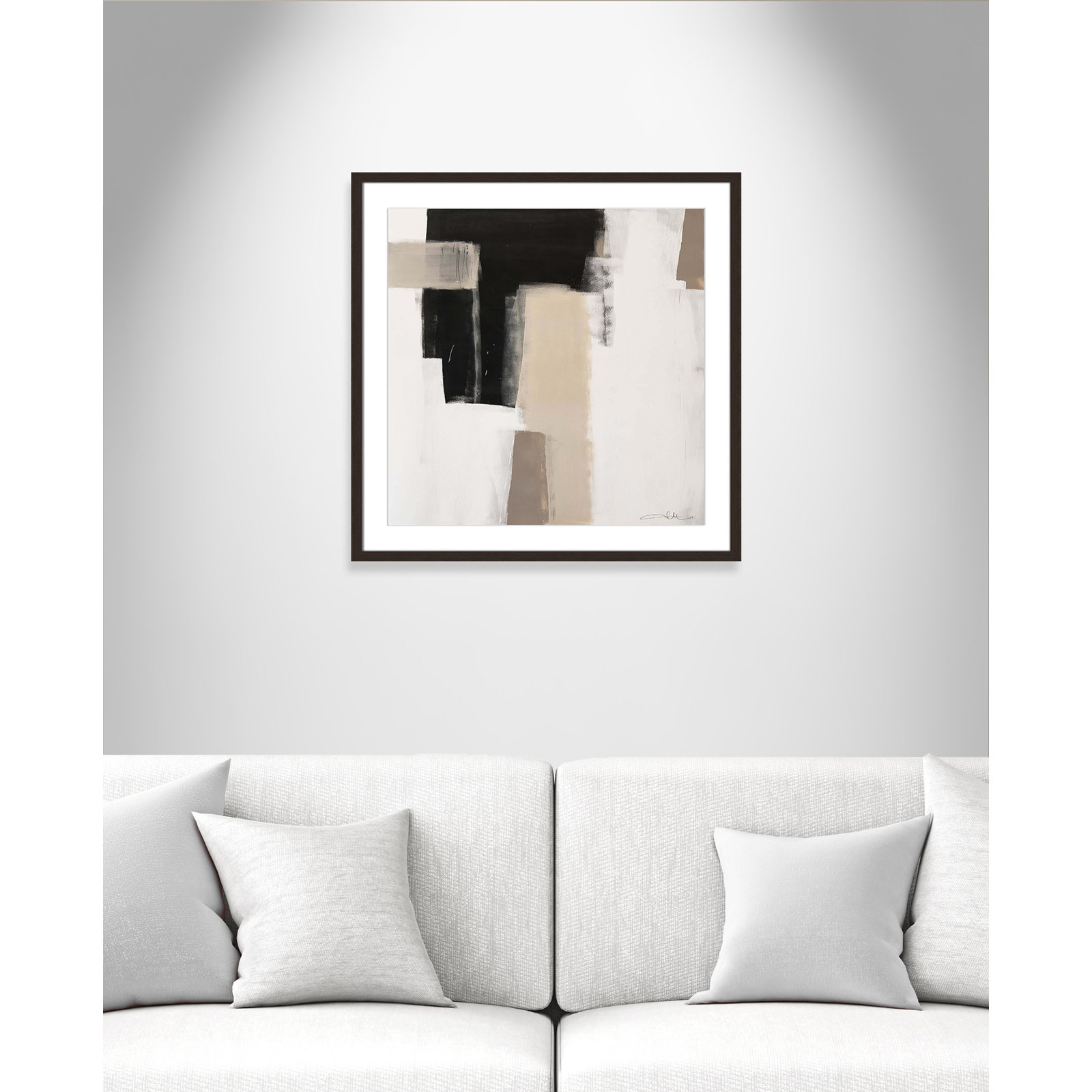 Earth Scapes I-A Print by Casa Fine Arts, Walnut Box Framed, 27.5" H x 27.5" W x 1.25" D