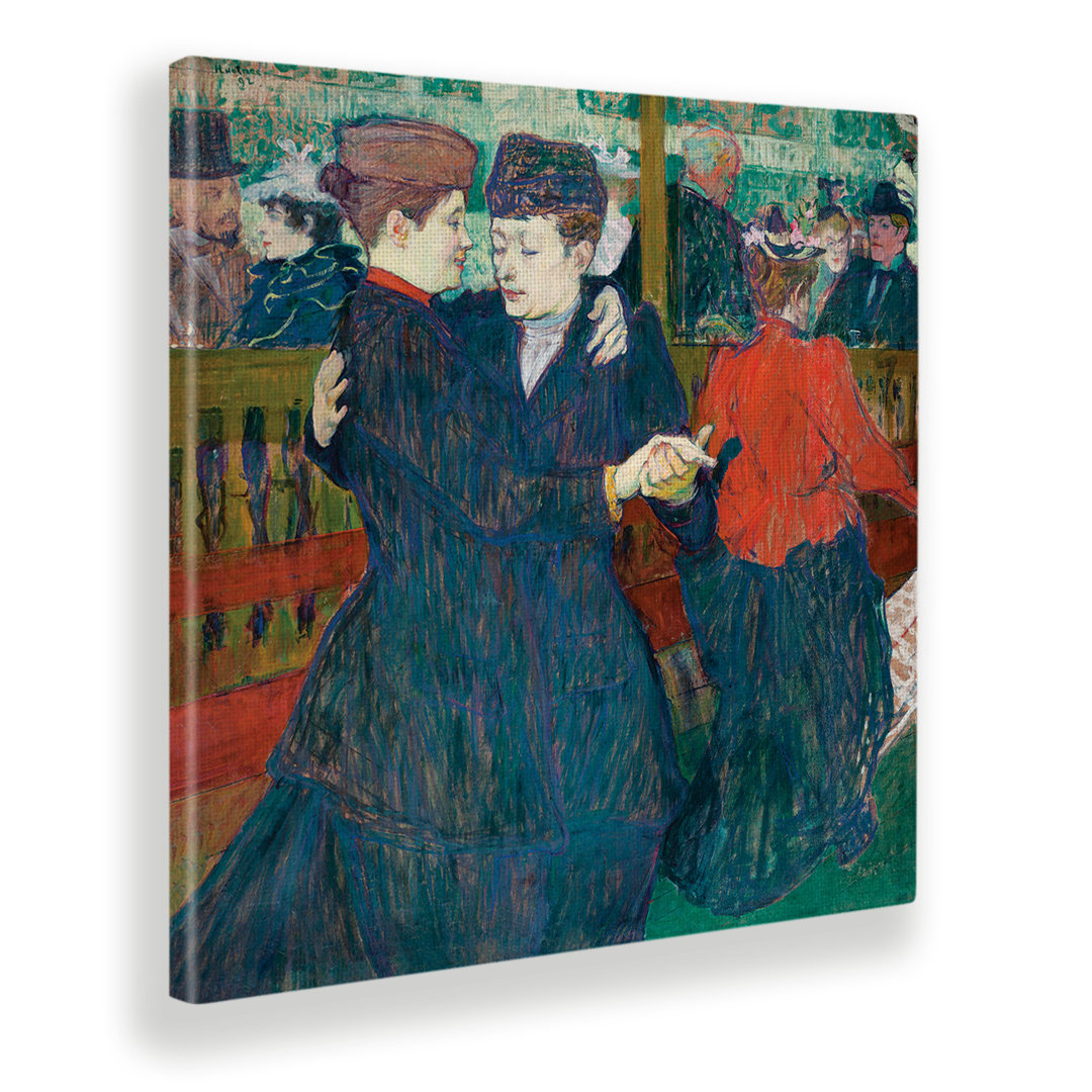 Wandbild Two Women Dancing von Henri de Toulouse