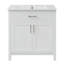 Meuble-lavabo de 30 pouces avec lavabo en céramique et beaucoup de rangement - parfait pour les petites salles de bain, durable et élégant-416960177