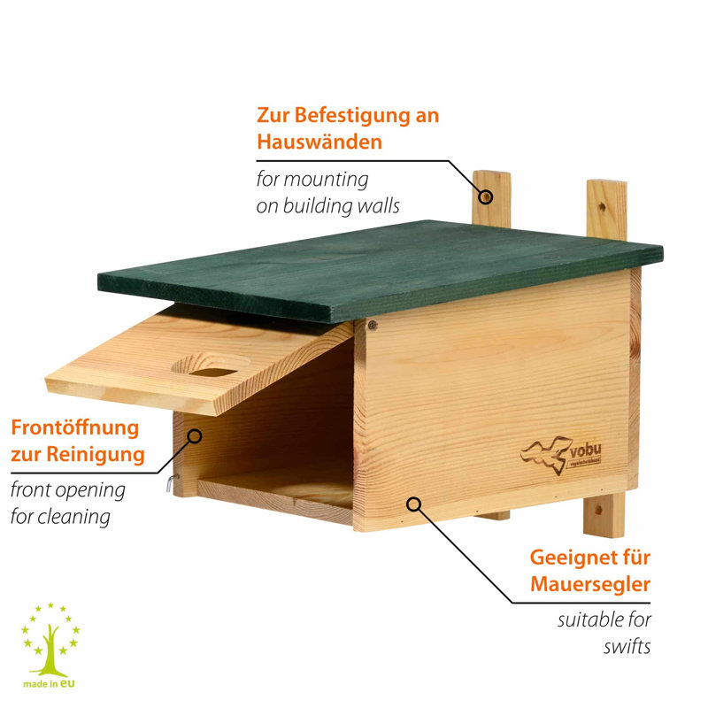 VOBU nesting box for swifts