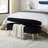 Ottoman Oval Storage Bench, Flannel with Metal Legs-1615638331