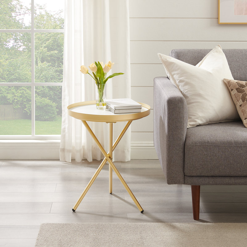 Trebent End Table, Gold